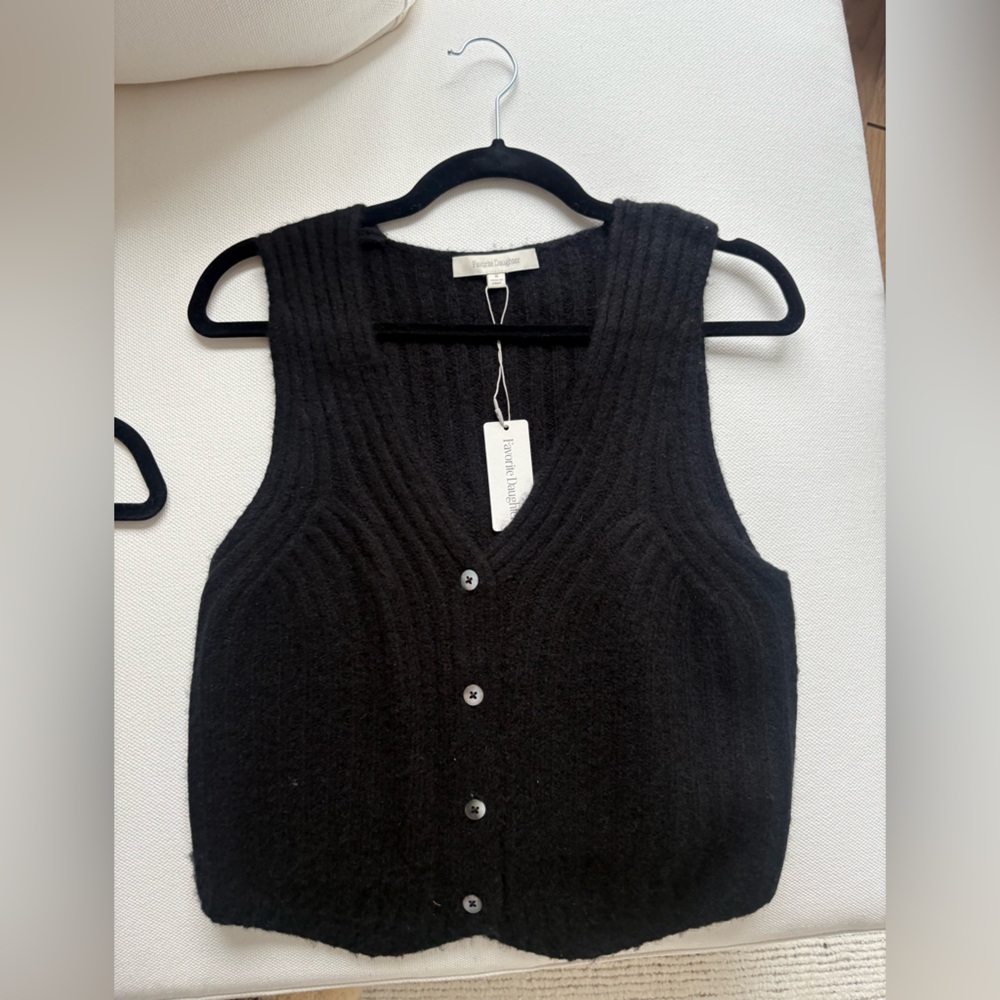 Favorite Daughter Women's Black Sweater Vest